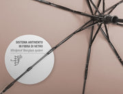 Ombrello donna mini automatico fantasia foglie Perletti Green