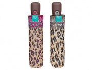 Ombrello Donna Perletti Mini Automatico Apri e Chiudi Leopardato