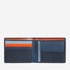 Portafoglio uomo in pelle RFID con portamonete Colorful DuDu Azzorre