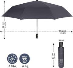 Ombrello pieghevole Apri e Chiudi Antivento Perletti Technology